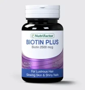 Biotin Plus 60S supplement bottle for stronger and healthier hair