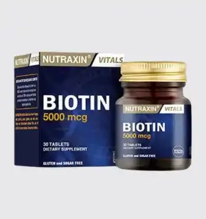 Biotin Hair Growth Supplement bottle for stronger hair and nails