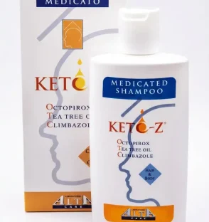 KETO-Z OTC medicated shampoo for dandruff and itchy scalp