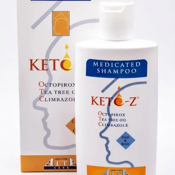 KETO-Z OTC medicated shampoo for dandruff and itchy scalp