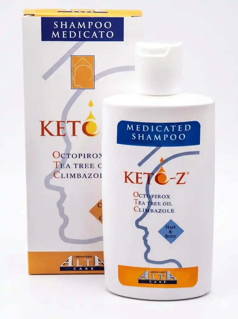 KETO-Z OTC medicated shampoo for dandruff and itchy scalp