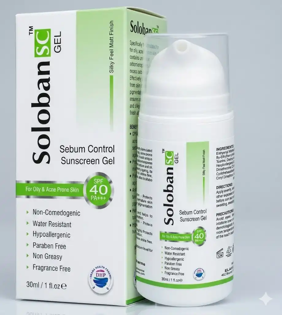 Soloban 40 SPF Gel Sunblock 30g for oily and acne-prone skin