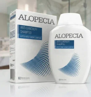 Alopecia Anti-Dandruff Shampoo bottle for scalp care and dandruff control