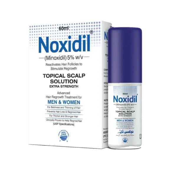 Noxidil Topical Scalp Solution 60ml for hair thinning treatment