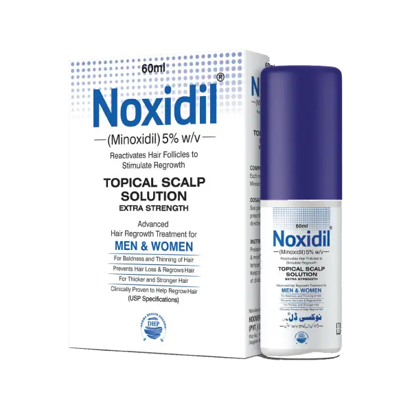 Noxidil Topical Scalp Solution 60ml for hair thinning treatment